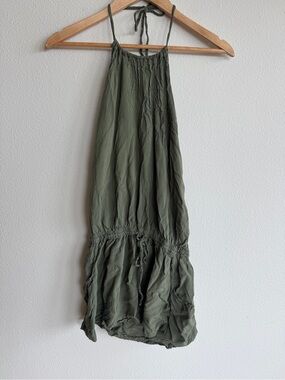 Blue Life Olive Halter Mini Dress Size Small